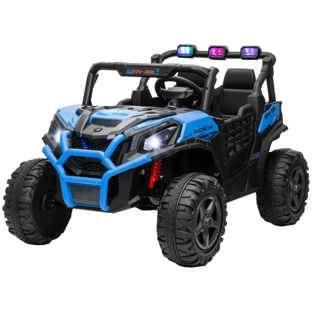 AIYAPLAY Elektroauto für Kinder 24V 2 Sitze mit Fernbedienung und 3 Geschwindigkeiten,Alter 3-8 Jahre, Blau