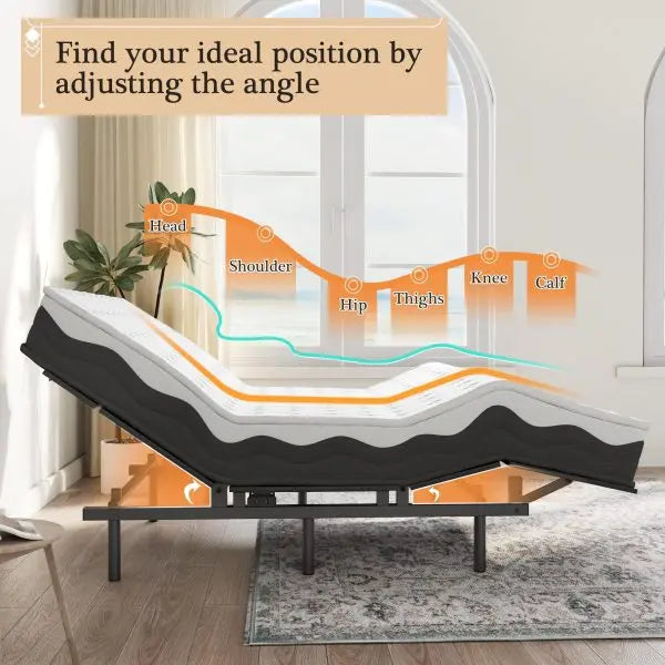 Motorized Adjustable Bed Frame – Full Size with Zero Gravity, Memory Settings & Wireless Remote