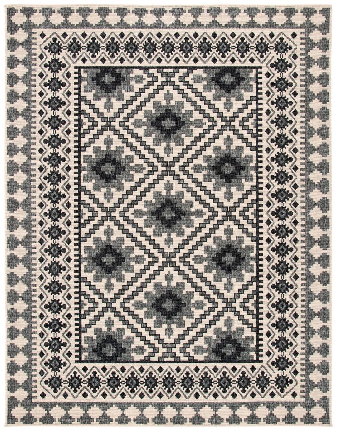 Safavieh Veranda Eyvor Indoor/ Outdoor Rug - 2'3" x 6' Runner - Ivory/Slate