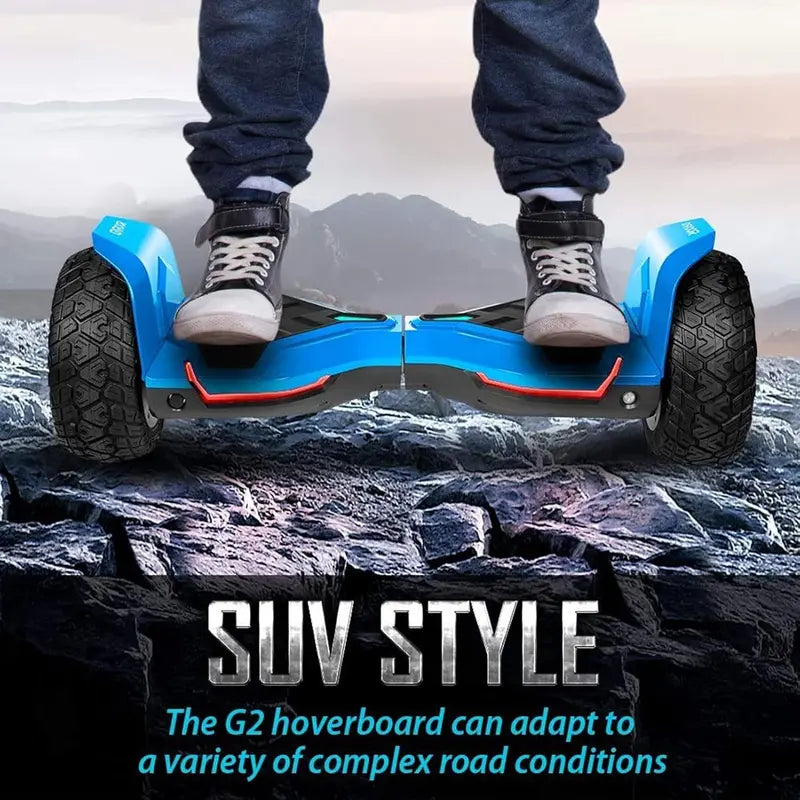 Razor 8.5″ All-Terrain Off-Road Hoverboard with Bluetooth & LED, UL2272 Certified – Blue