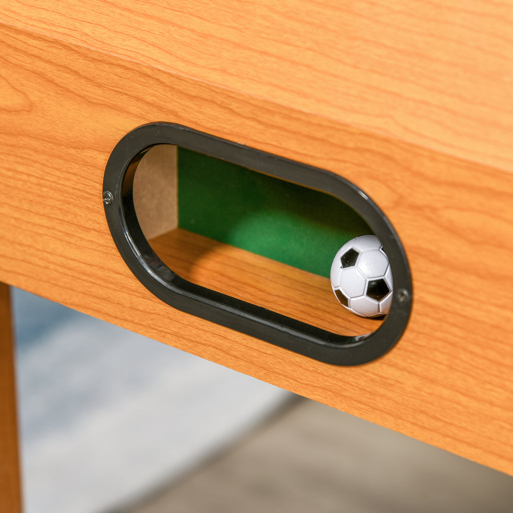 HOMCOM Professioneller Tischkicker für Erwachsene und Familie aus MDF, Billardtisch mit 2 Bällen, Punktezähler und 22 Spielern, 122x61x80,7cm