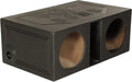 QPower QBOMB12VL Dual 12-Inch Vented Subwoofer Enclosure – Durable MDF Cabinet with Rhino Liner Finish