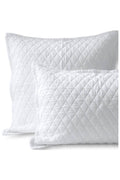 Solid Diamond Double Voile Pillow Sham - Lands' End - White - Std