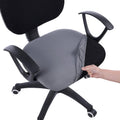 smiry Stretch Jacquard Office Computer Chair Seat Covers, Removable Washable Anti-Dust Desk Chair Seat Cushion Protectors - Grey