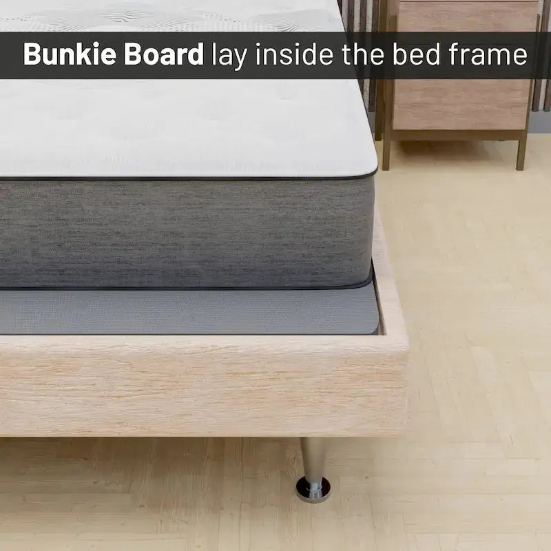 ONETAN 1.5-Inch Split Bunkie Board – Pre-Assembled Mattress Support Platform in Gray