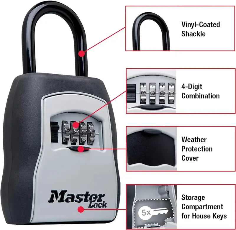 Weatherproof Key Lock Box with SentrySafe Fire & Water Resistant Safe – 1.23 Cu Ft Security Bundle