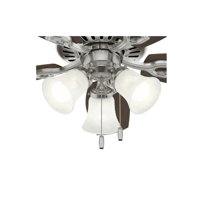 Hunter Builder Ceiling Fan 42 Brushed Nickel Brazilian Cherry