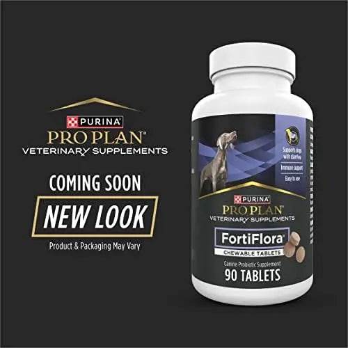 Purina Pro Plan FortiFlora Chewable Dog Probiotic Tablets – 90 ct. Canister