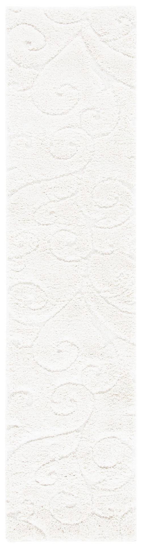 Safavieh Florida Shag SG455-1111 Creme Rug 2'3" x 9' Runner