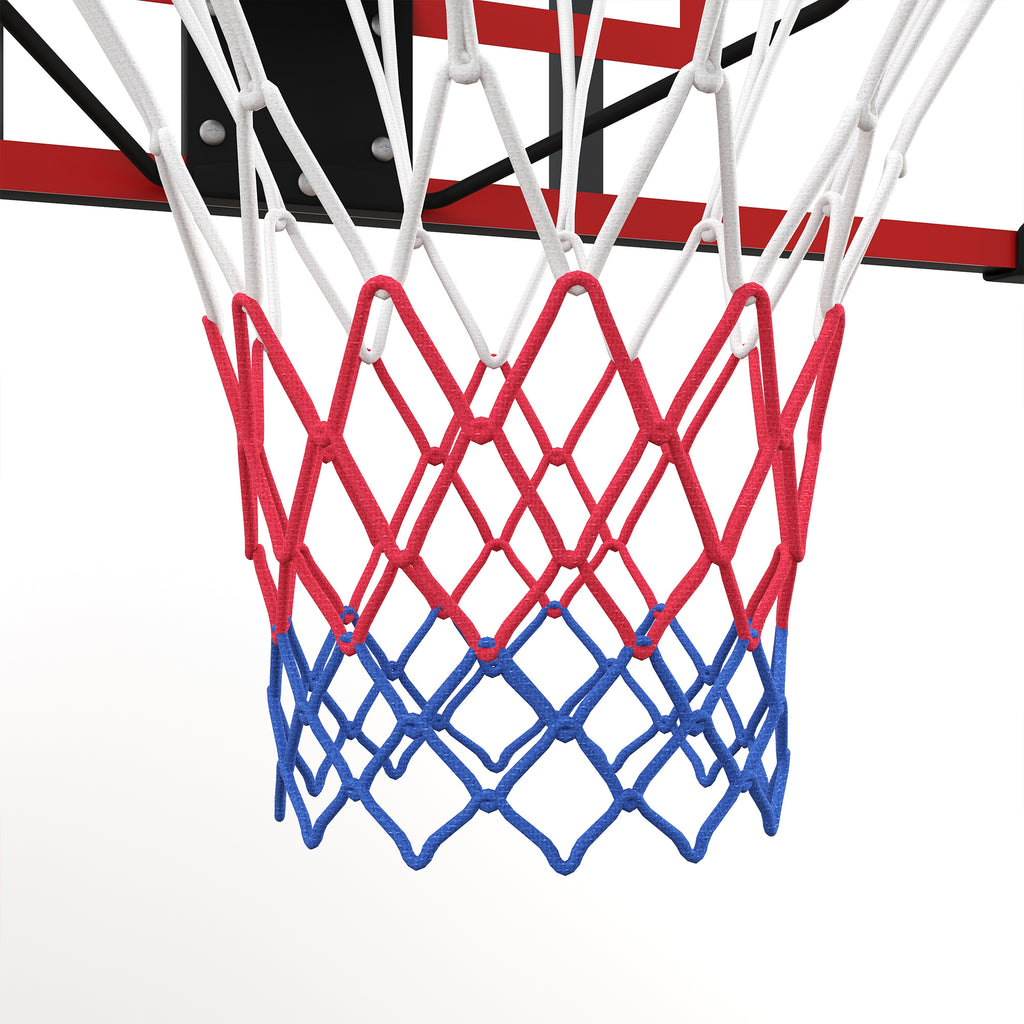 SPORTNOW Basketballkorb für Wandmontage, Innen/Außen, robuste PC-Rückwand, Nylonnetz, Stahlring, 113x61x73 cm