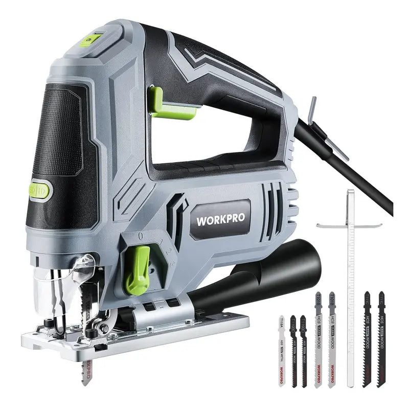 WORKPRO 6.5-Amp Corded Jigsaw – 850W Variable-Speed Electric Jig Saw with Tool Kit