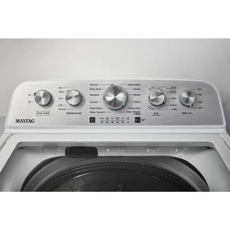 Maytag 4.8 Cu. Ft. Top-Load Washer with Extra Power Boost – White Model MVW5430MW (2025 Release)