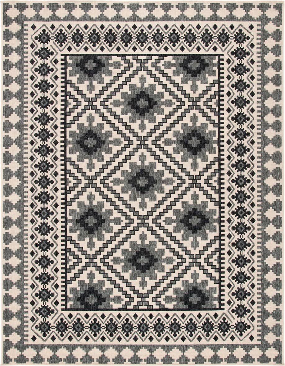 Safavieh Veranda Eyvor Indoor/ Outdoor Rug - 2'3" x 6' Runner - Ivory/Slate