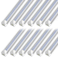SHOPLED LED Shop Light 8ft, 72W 9360LM 6000K Cool White,High Output Linkable Tube Lights Fixture, V Shape, T8 8 Foot LED