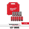 SHOCKWAVE Impact-Duty 1/2 in. Drive 11-Pc Deep SAE/Metric Lug Nut Socket Set