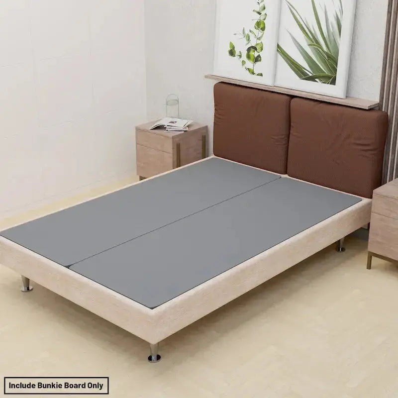 ONETAN 1.5-Inch Split Bunkie Board – Pre-Assembled Mattress Support Platform in Gray