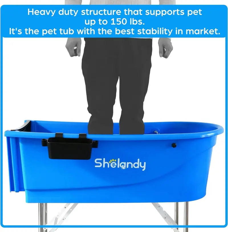 SHELANDY Pet Grooming Bathtub for Dog Washing & Bathing – 45″ Station