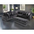 Modular L-Shaped Corduroy Sectional Sofa – 6-Piece DIY Configurable Upholstered Set