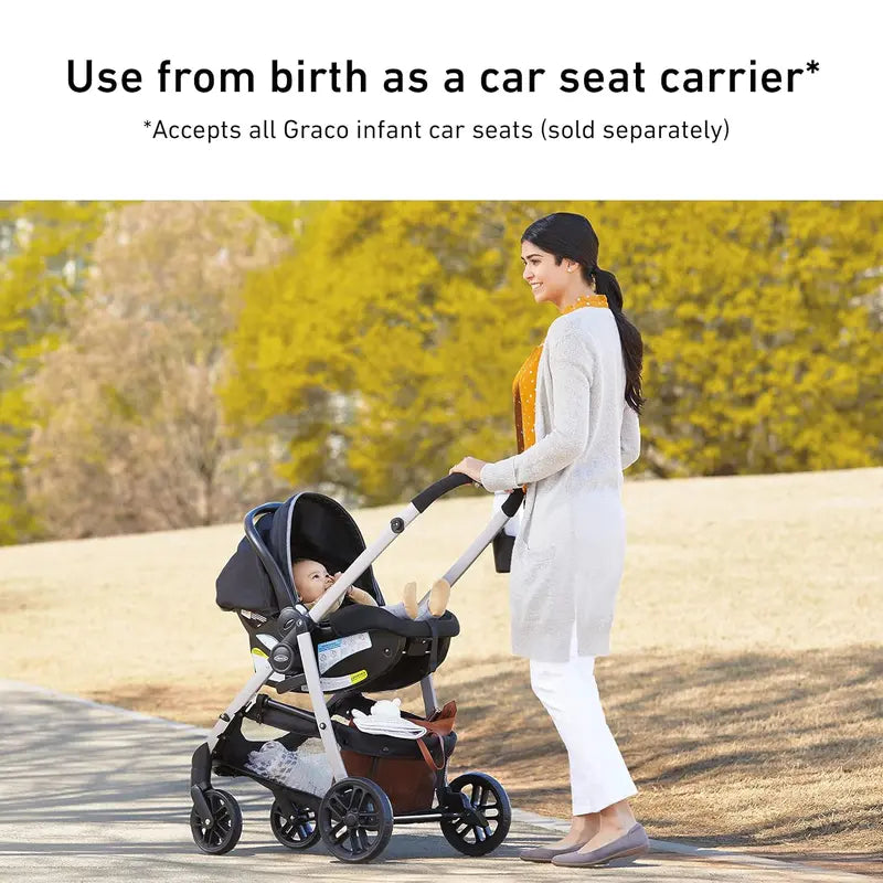 Graco Modes Pramette 3-in-1 Travel System, Stroller & Car Seat Combo, Ellington