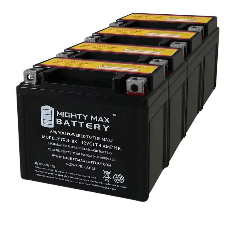 YTX5L-BS Battery Replaces Aprilia SR H2O Di-Tech 50 00-04 – 4 Pack