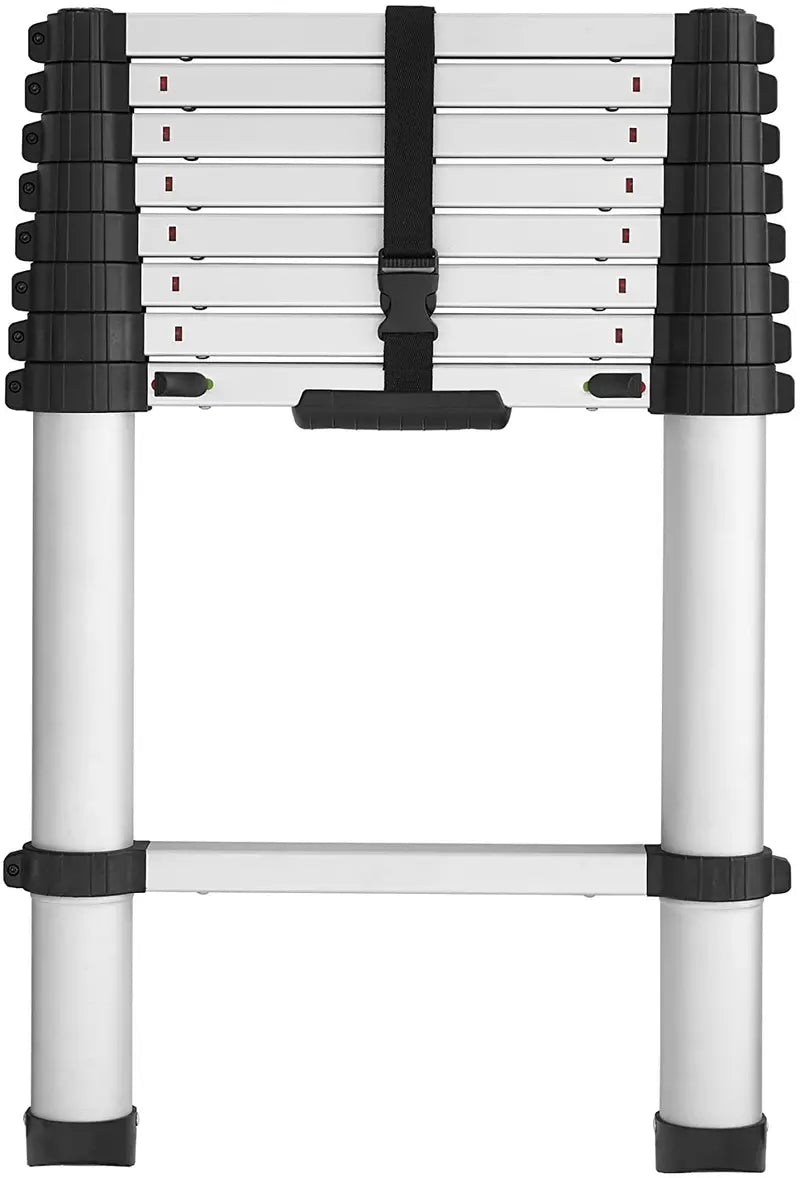 SmartClose Telescoping Aluminum Ladder – 12.5 ft Extendable, 16 ft Max Reach, 300-lb Capacity