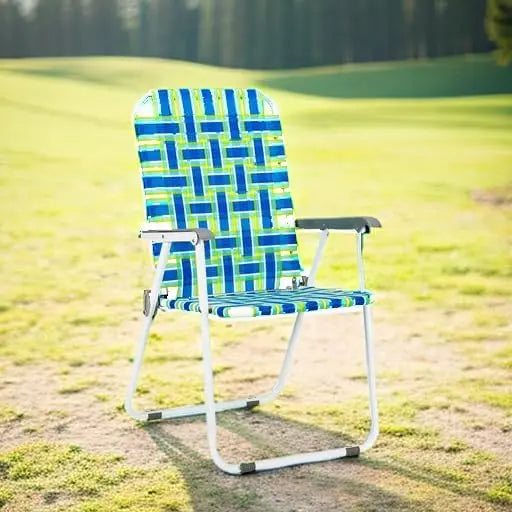 VINGLI 2-Piece Outdoor Folding Chair Set – Webbed Patio Lawn Chairs for Beach, Camping, or Backyard Use