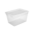 Sterilite 58 Qt. Storage Box Plastic, White