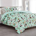Sapphire Home 6 Piece Panda Bedding Set, Bed in A Bag, Kids Comforter Set with Bed Sheets, Pillow Case, Toy Pillow, Toddler Bedroom Kit, Panda Twin