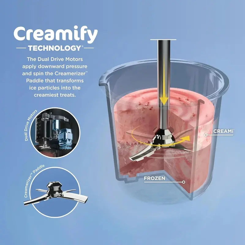 Ninja CREAMi Ice Cream Maker – Compact 2-Pint Gelato, Sorbet, and Smoothie Bowl Machine with 7 One-Touch Programs