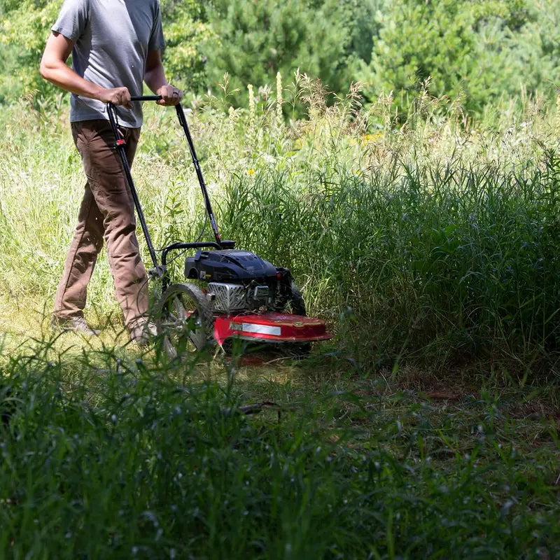 Viper 160cc Walk-Behind String Trimmer Mower – 22″ Cutting Width, 14″ Never-Go-Flat Wheels, Adjustable Handle, Easy Setup (Model 40314)