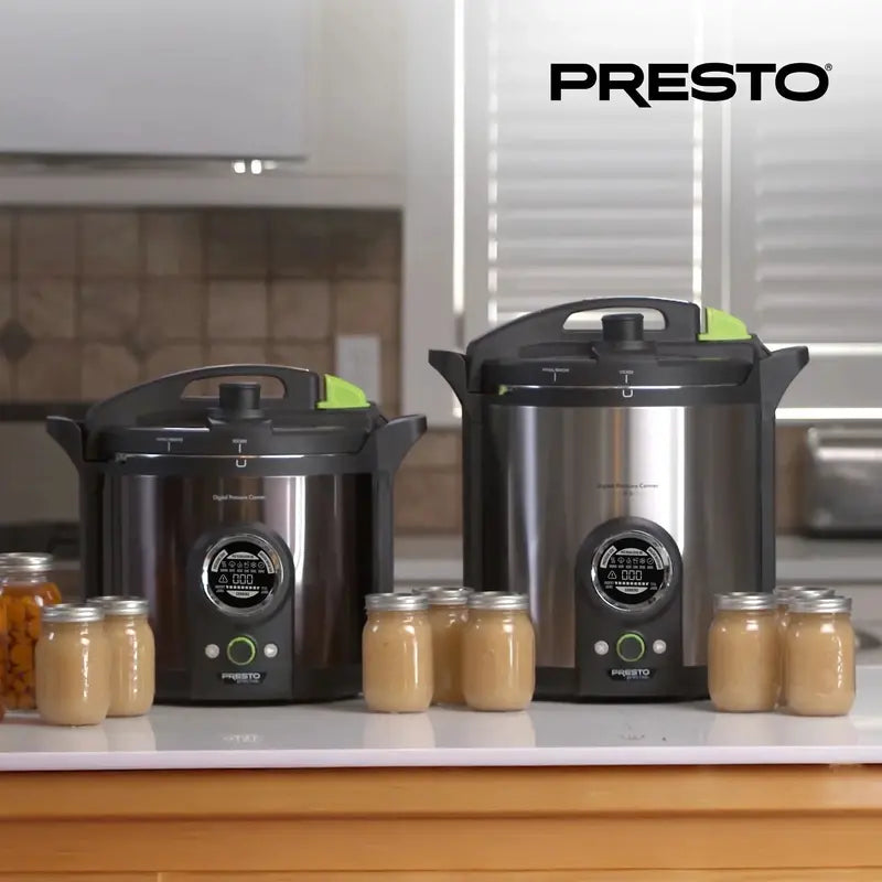 Presto Precise 17-Quart Stainless Steel Electric Pressure Canner – Energy-Efficient & Safe