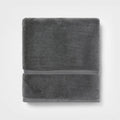Spa Plush Bath Towel Dark Gray - Threshold