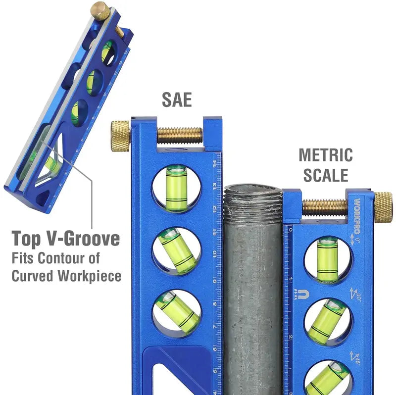 WORKPRO Aluminum Torpedo Level – 6.5-Inch Precision Bubble Level for Contractors