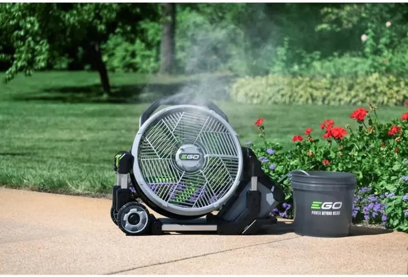 POWER+ 18-Inch Portable Outdoor Misting Fan – 5-Speed Adjustable Cooling System