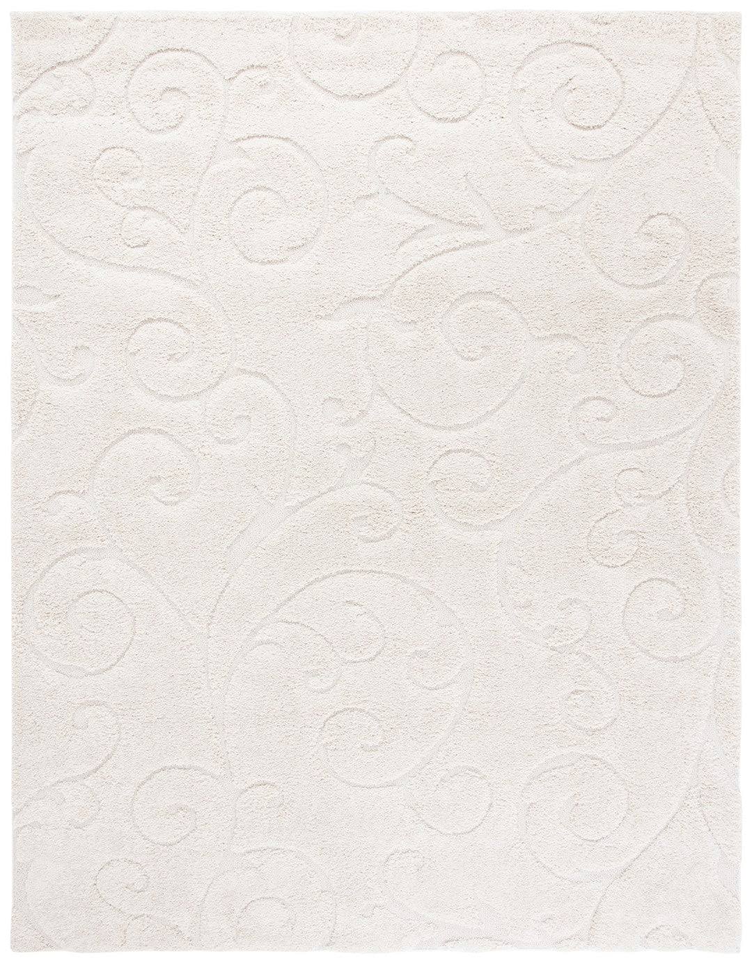 Safavieh Florida Shag SG455-1111 Creme/Creme Rug, Creme / 2'3" x 13' Runner