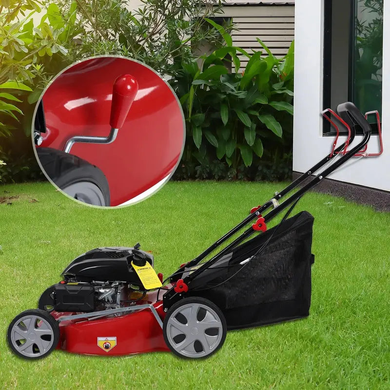 Self-Propelled Gas Lawn Mower with 141cc Engine, 50L Grass Catcher & Large Wheels