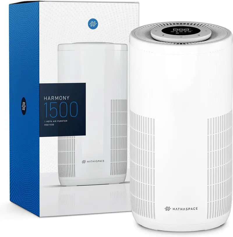 Smart Air Purifier HSP001 by Brand – True HEPA, 99.9% Dust & Odor Removal, Covers 700 SqFt, Ideal for Allergies, Smoke & Pets