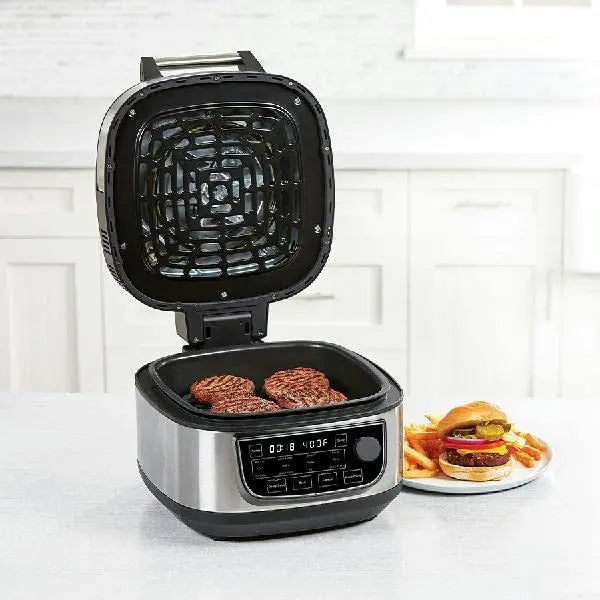 PowerXL Grill & Air Fryer Combo Plus – 12-in-1 Indoor Cooker with 6-Qt Capacity, 1550W Power, and Stainless Steel Housing