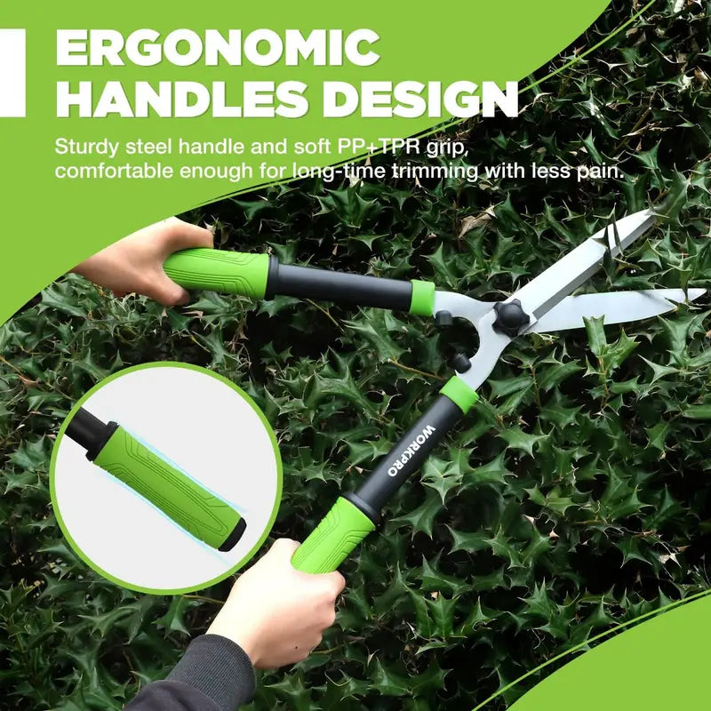 WORKPRO 23-Inch Manual Hedge Shears – Professional-Grade Trimming Tool