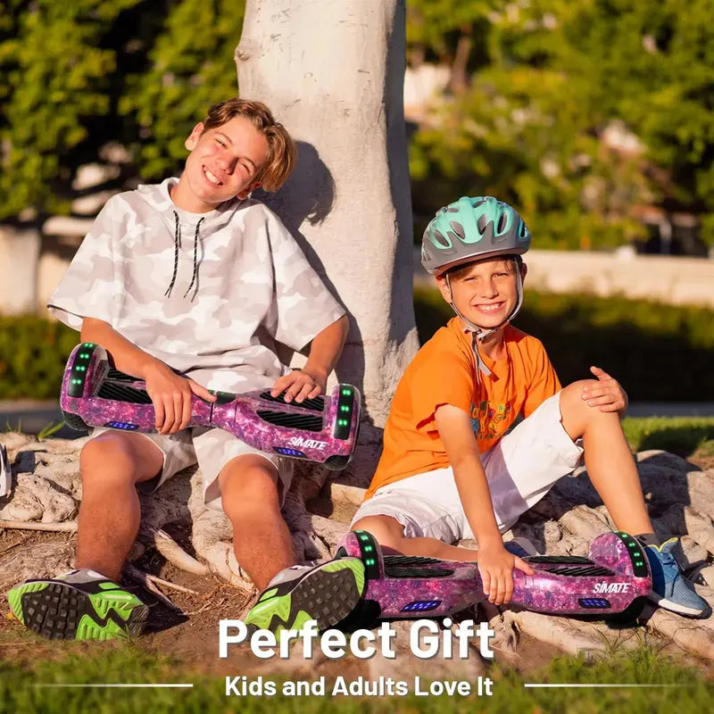 SIMATE 6.5-Inch Bluetooth Hoverboard with RGB LED Lighting