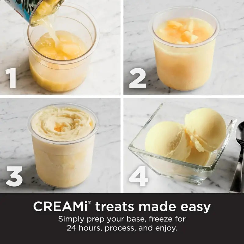 Ninja CREAMi Ice Cream Maker – Compact 2-Pint Gelato, Sorbet, and Smoothie Bowl Machine with 7 One-Touch Programs