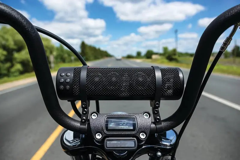 Road Thunder Waterproof Bluetooth Sound Bar – 300W Motorcycle Handlebar Speaker in Satin Black