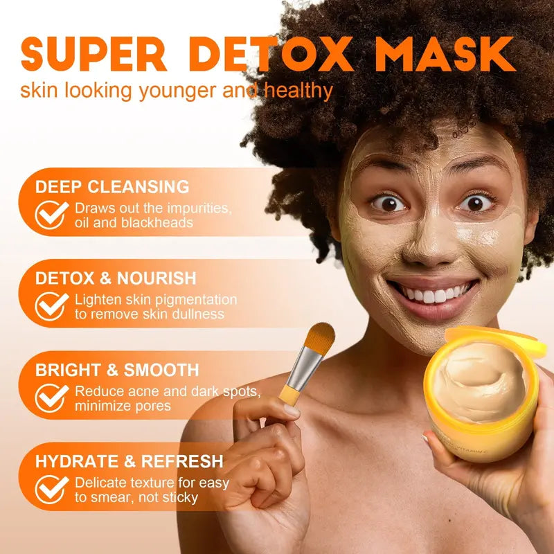 ZealSea Turmeric & Vitamin C Facial Mask, 4.23 Oz – Deep Cleansing, Brightening, Anti-Aging