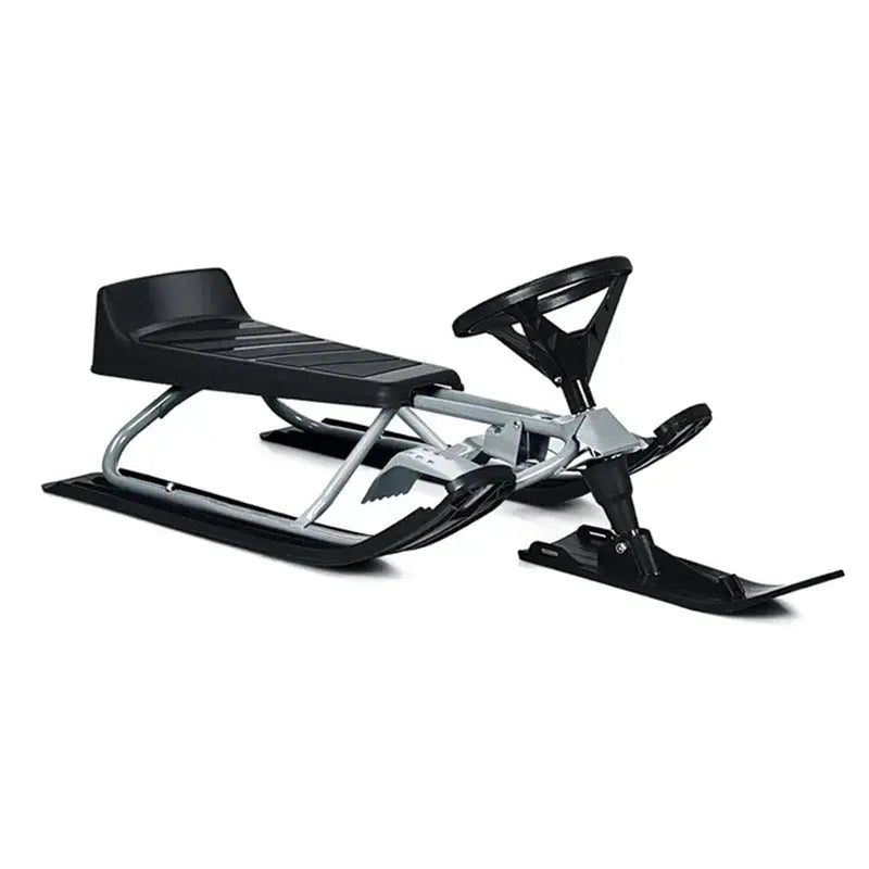 Snow Racer Twin-Brake Sled – Durable Slider Board for Controlled Winter Fun on Hills and Slopes