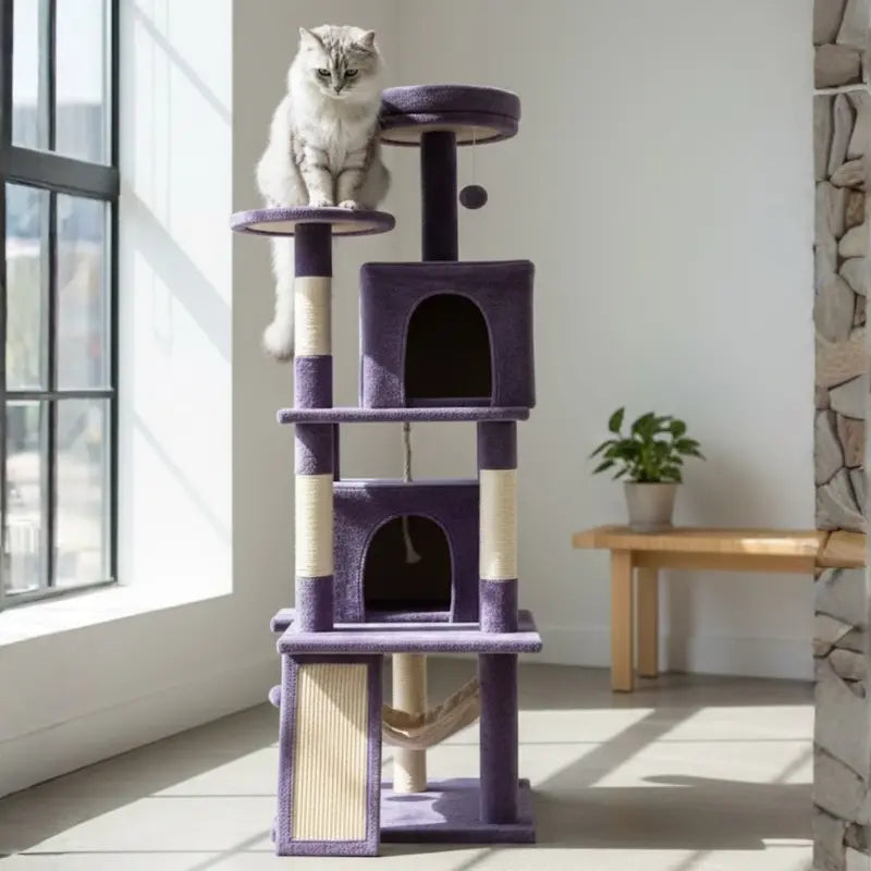 Multi-Level Cat Tree Tower with Condo, Perches, and Sisal Scratching Posts
