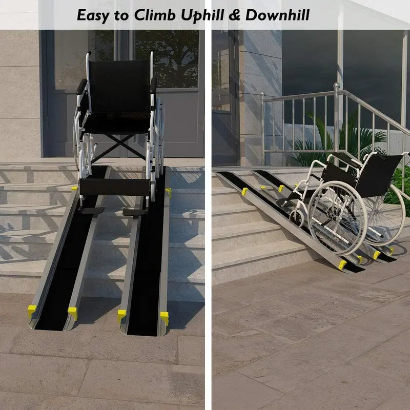 Non-Slip Adjustable Aluminum Ramp Set – Portable Step Assistance Solution