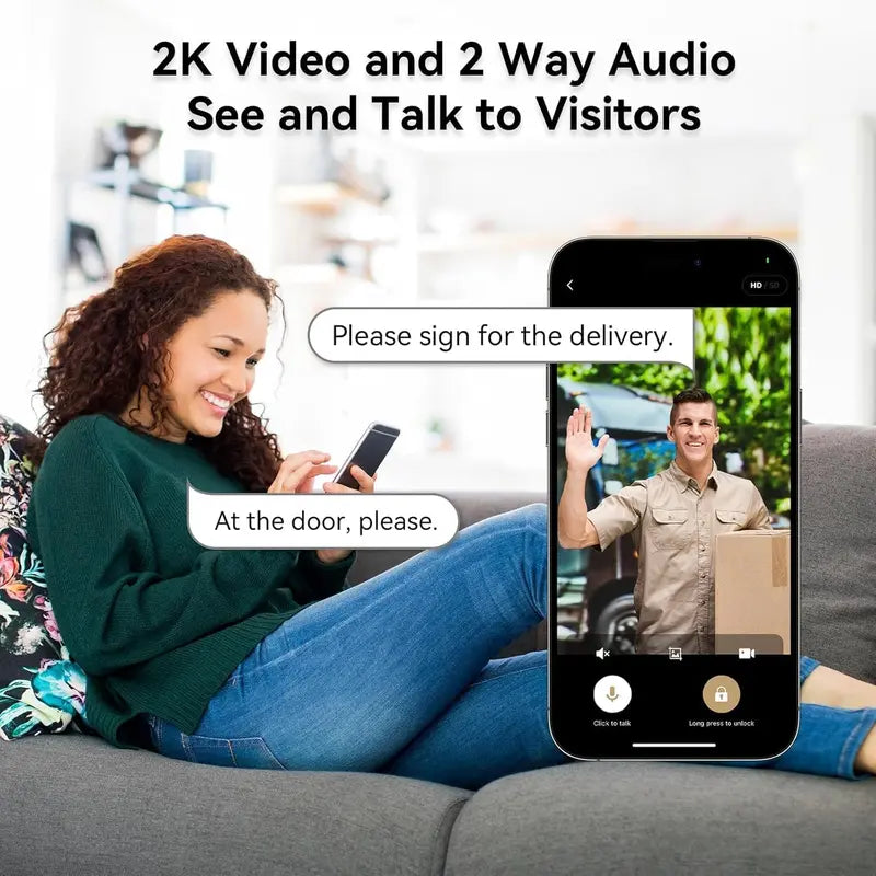 Video Doorbell Smart Lock: WiFi-Enabled Keyless Entry with Integrated Front-Door Camera