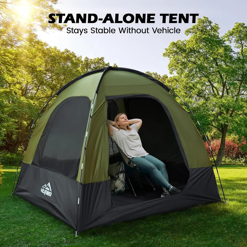 Waterproof SUV Car Tent – PU3000mm Double-Layer Design, Tailgate-Compatible, Includes Storage Bag & Rainfly
