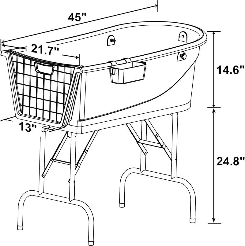 SHELANDY Pet Grooming Bathtub for Dog Washing & Bathing – 45″ Station