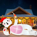 OurWarm 10FT Christmas Inflatable Polar Bear with LED Lights, Polyester, Easy Setup, Outdoor Yard Decor